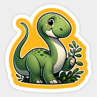 Cute brontosaurus Sticker